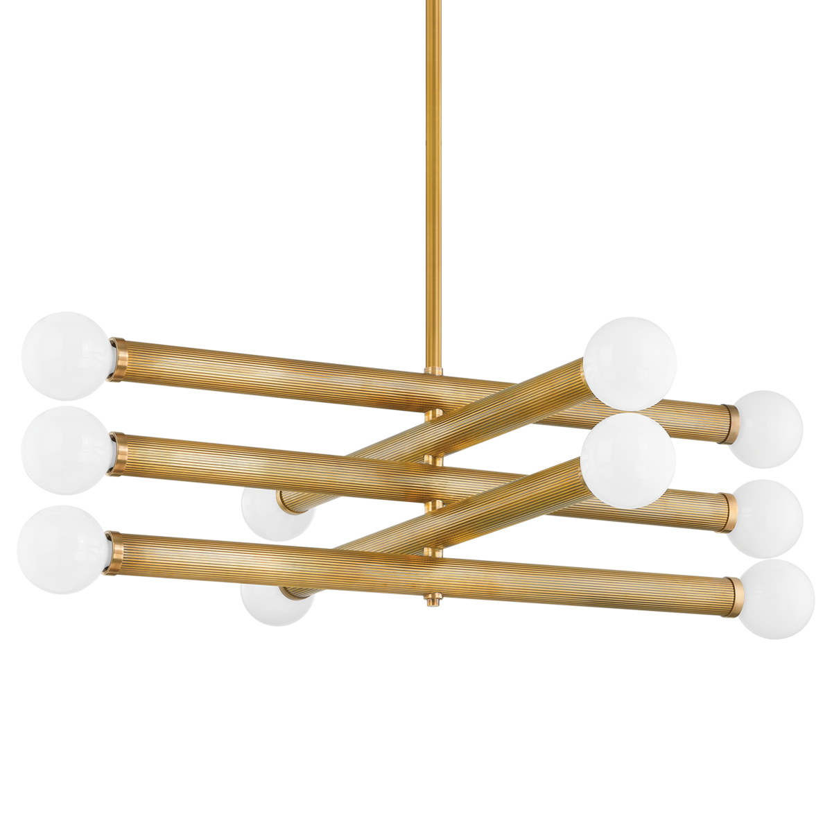 PIENZA Chandelier In Vintage Brass Finish
