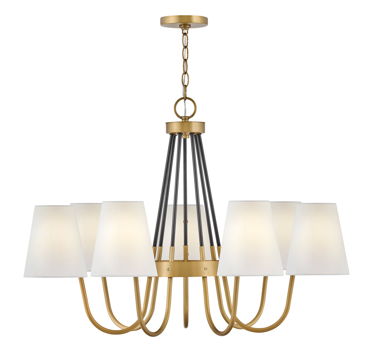 Aston Medium Single Tier Chandelier In Light Brass Finish