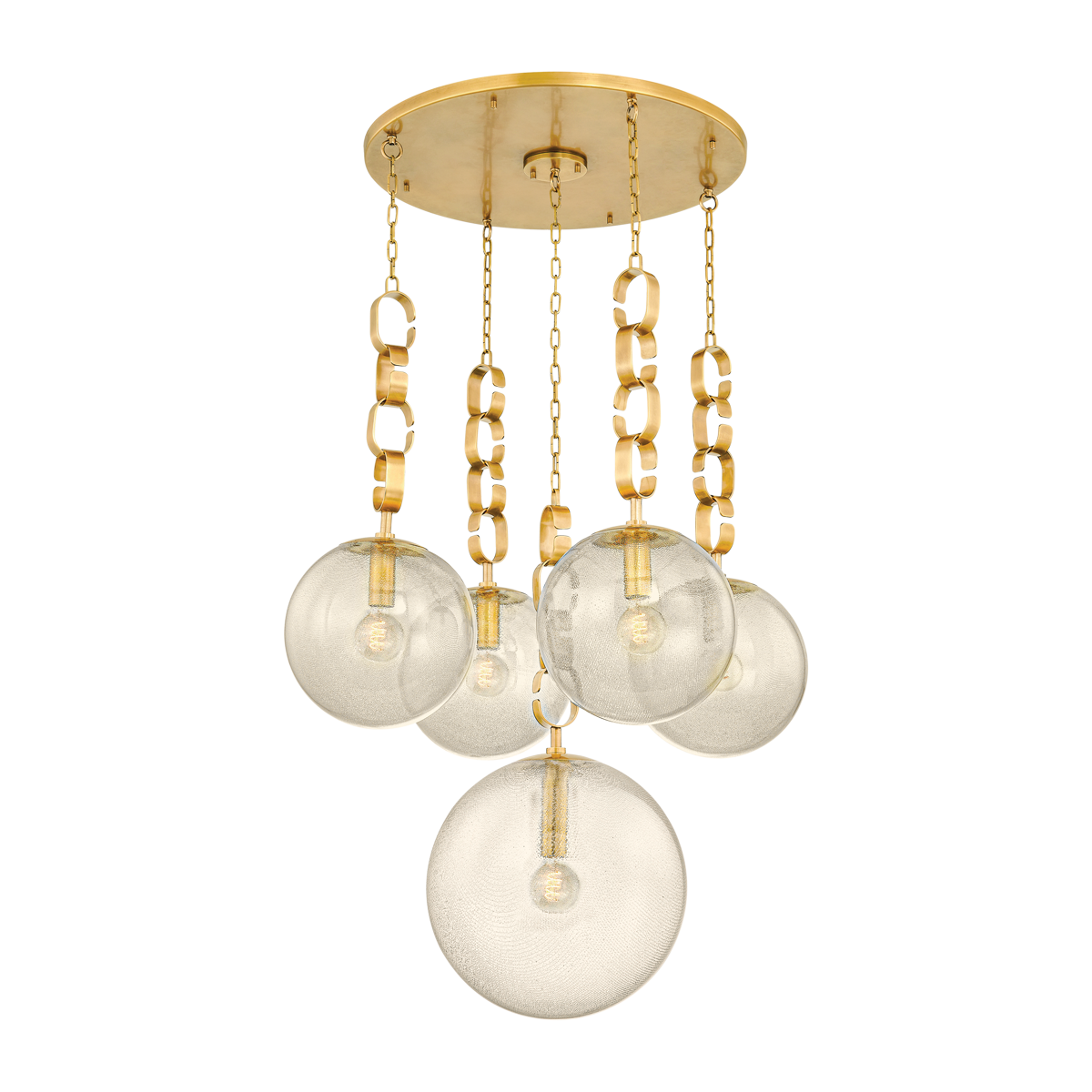 NESSA Chandelier In Vintage Brass Finish