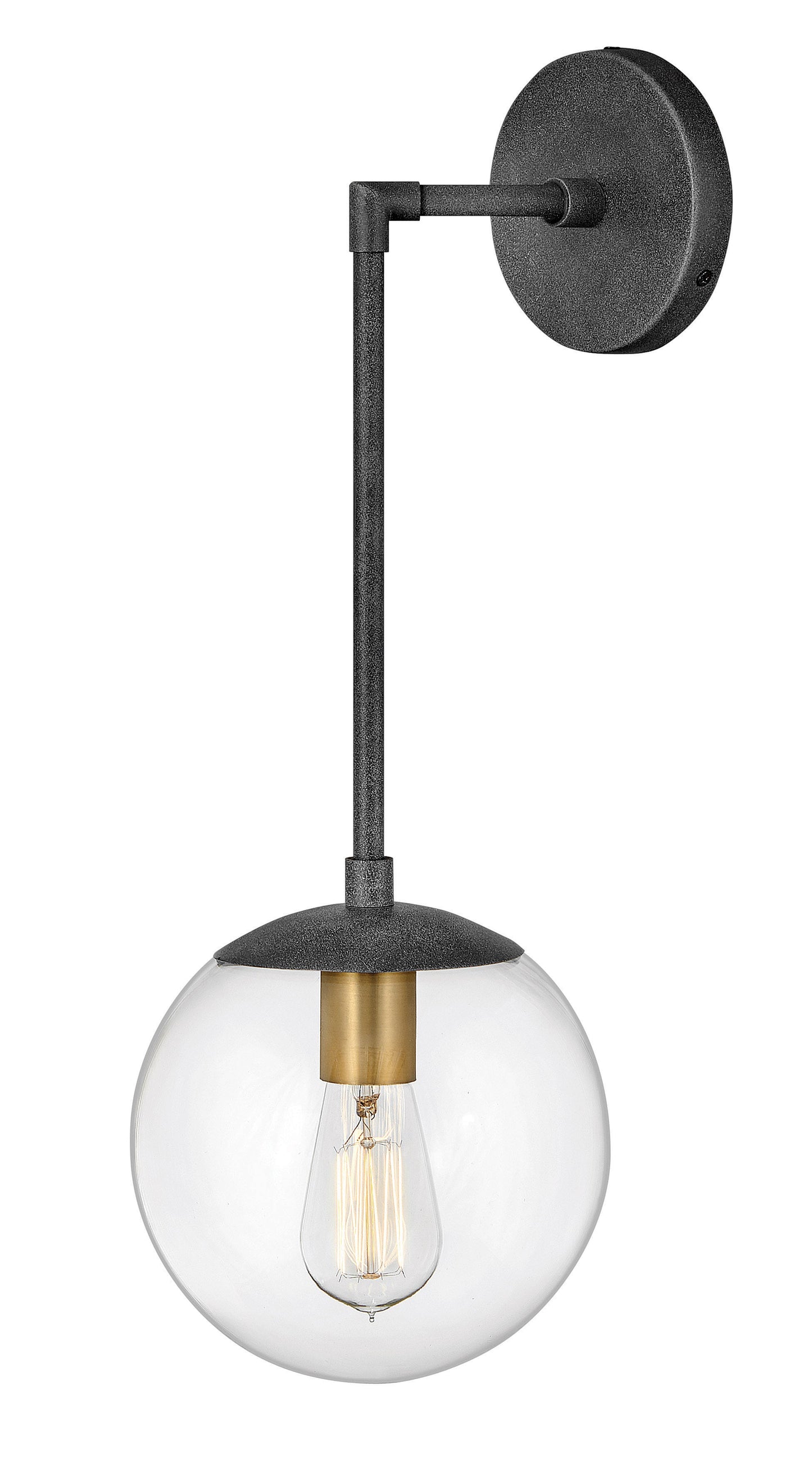 Warby Large Single Light Sconce In Black Finish