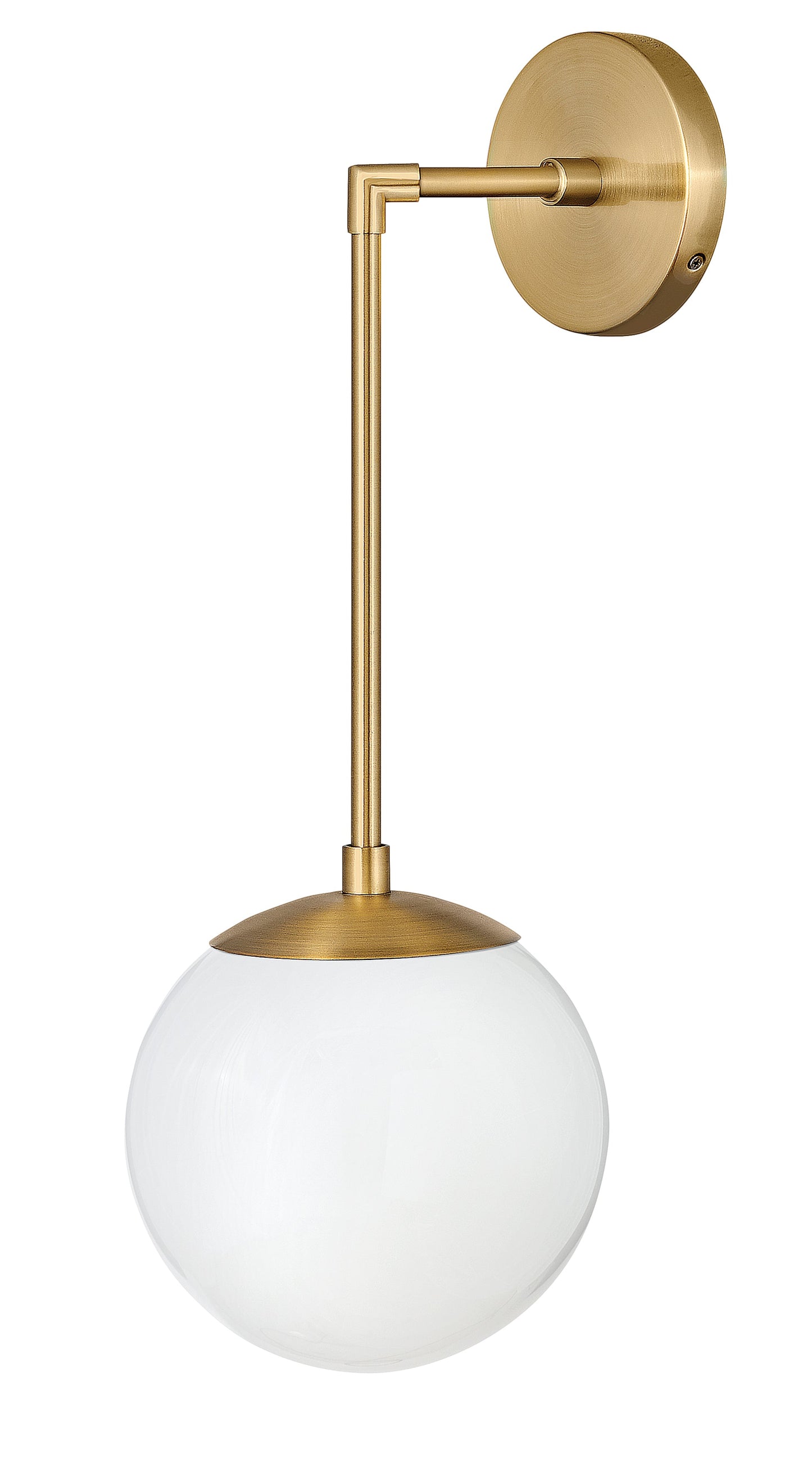 Warby Large Single Light Sconce In Light Brass Finish