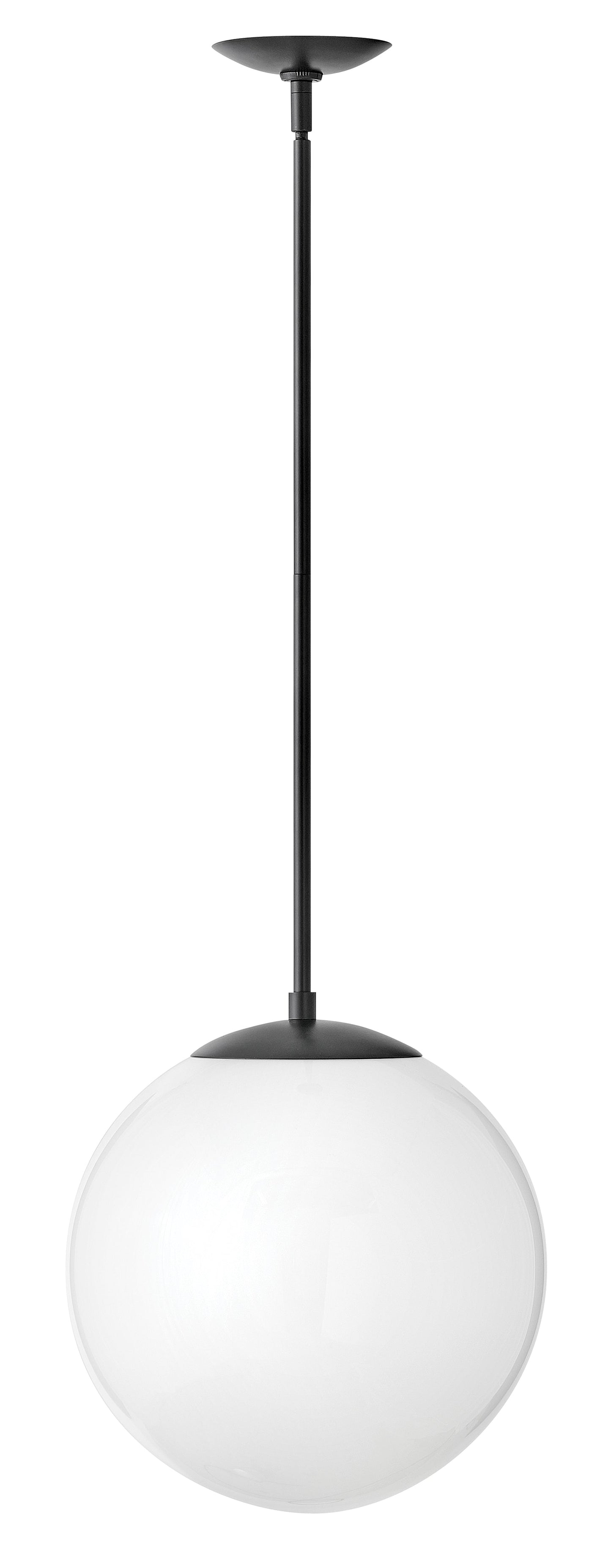 Warby Medium Orb Pendant In Black Finish