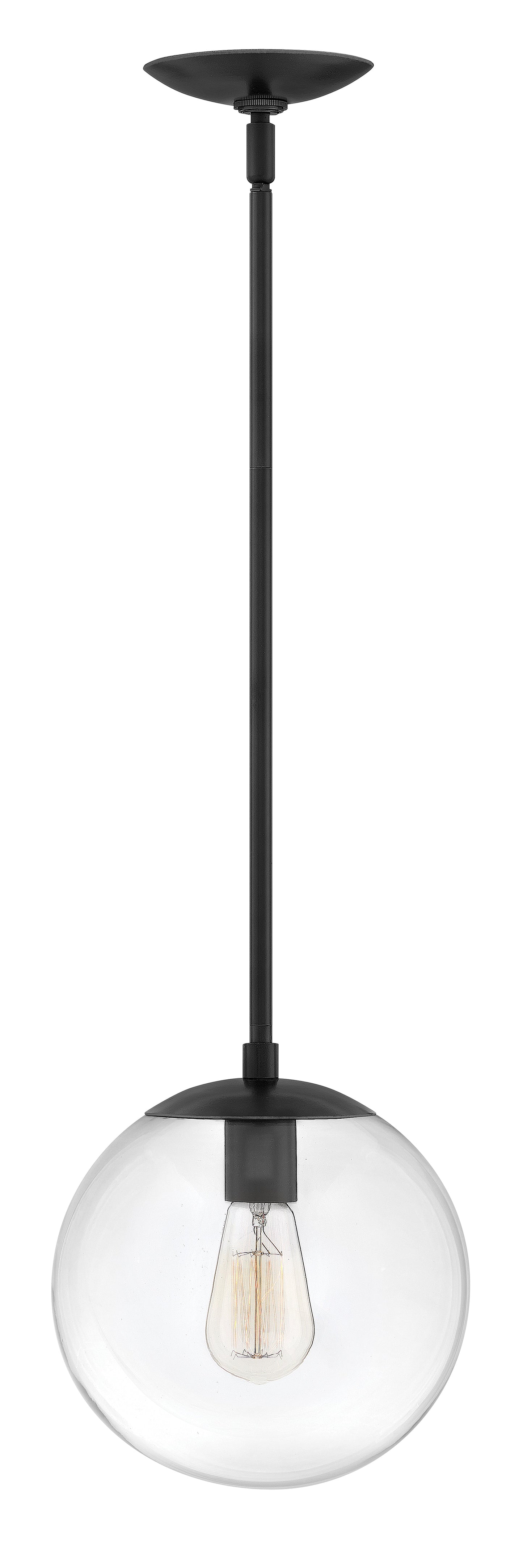 Warby Small Pendant In Black Finish