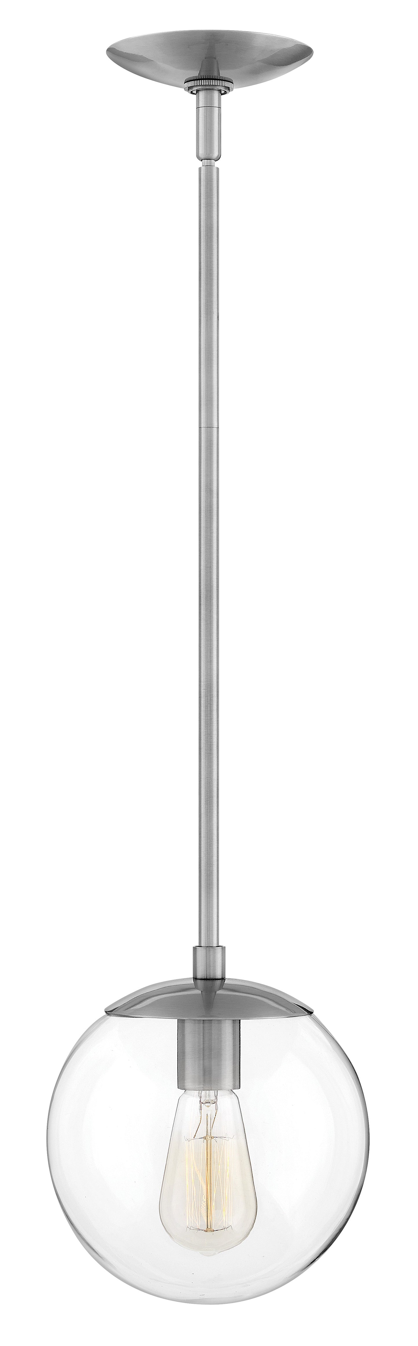 Warby Small Pendant In Brushed Nickel Finish