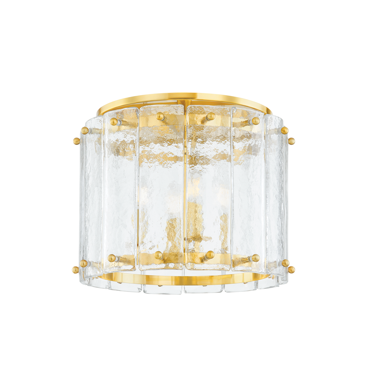 RIO Flush Mount In VINTAGE POLISHED BRASS Finish