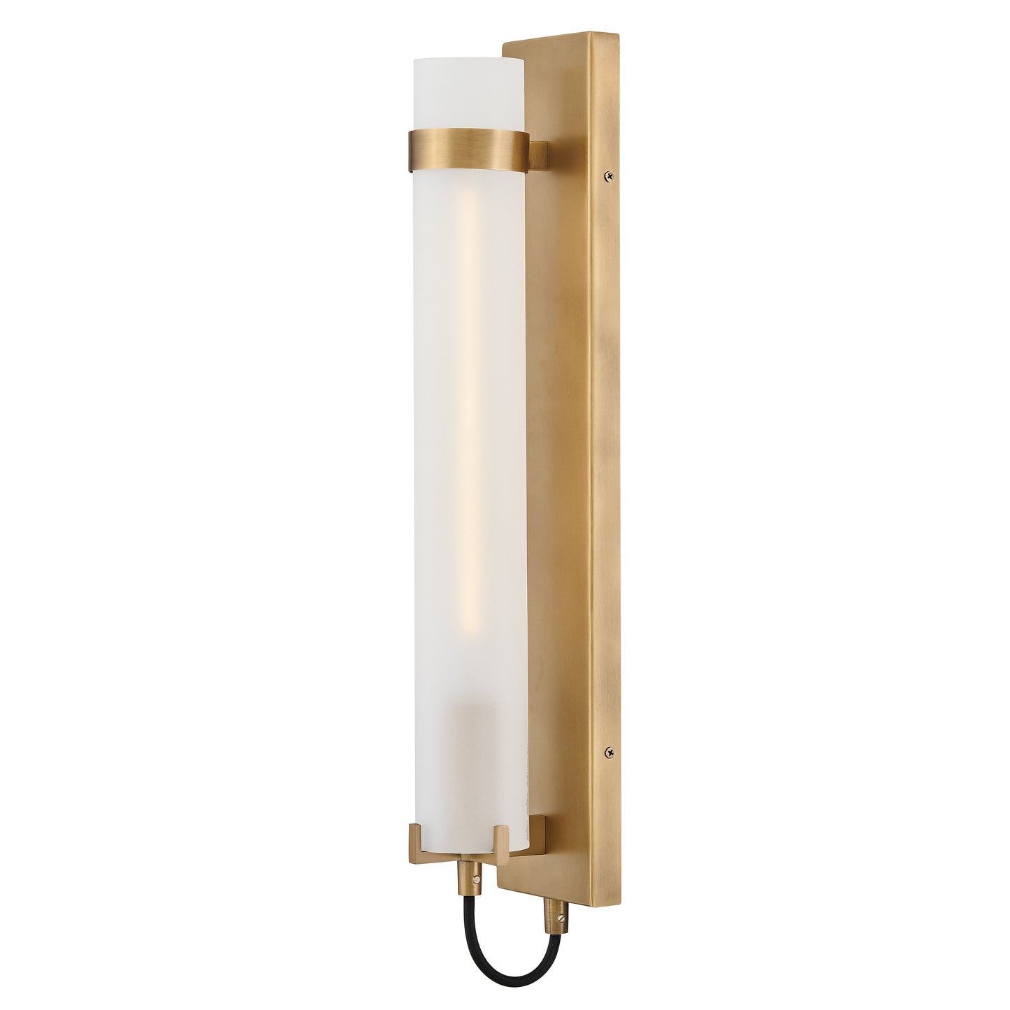 Ryden Large Tall Single Light Sconce In Light Brass Finish