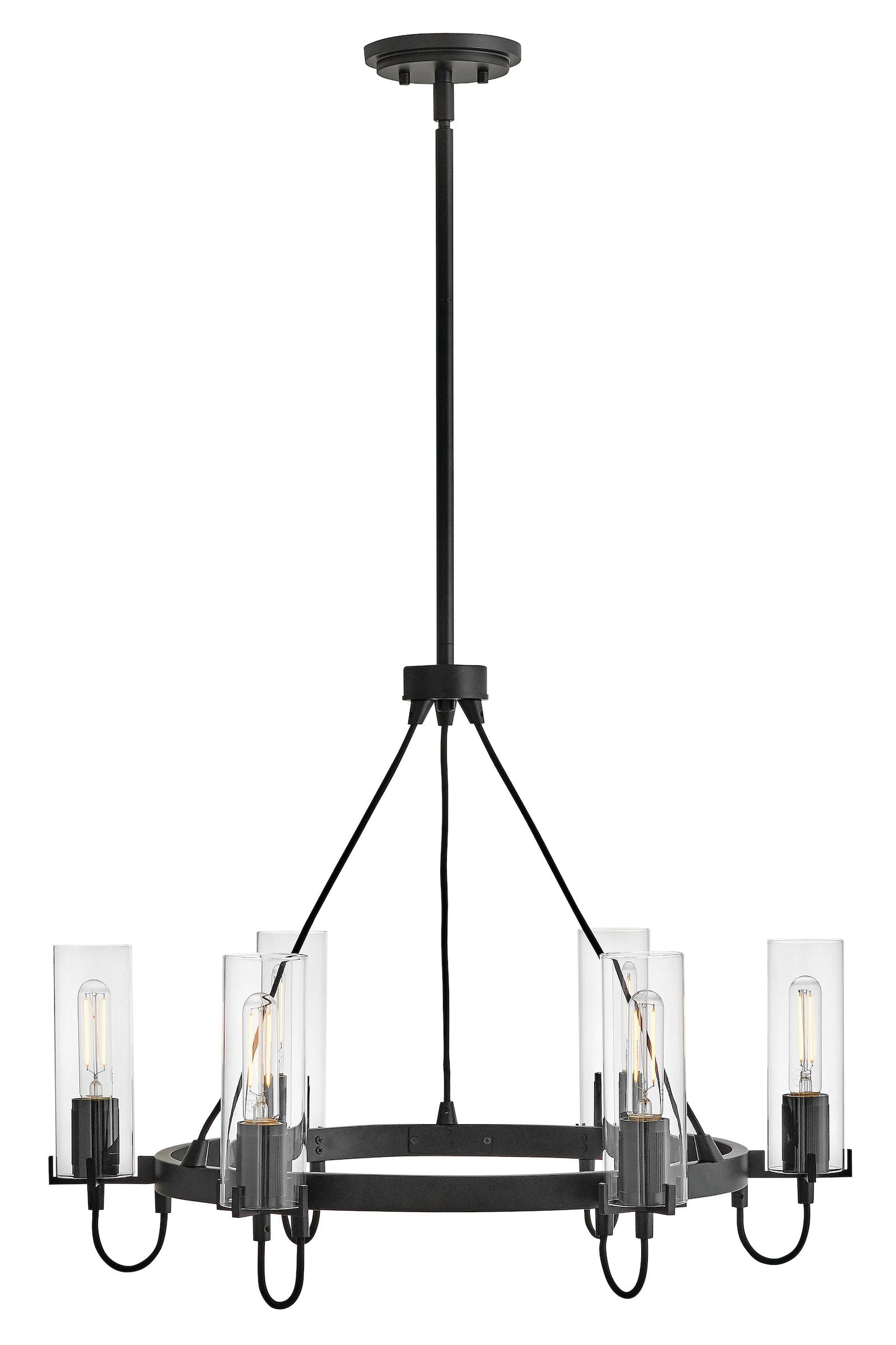 Ryden Medium Chandelier In Black Finish