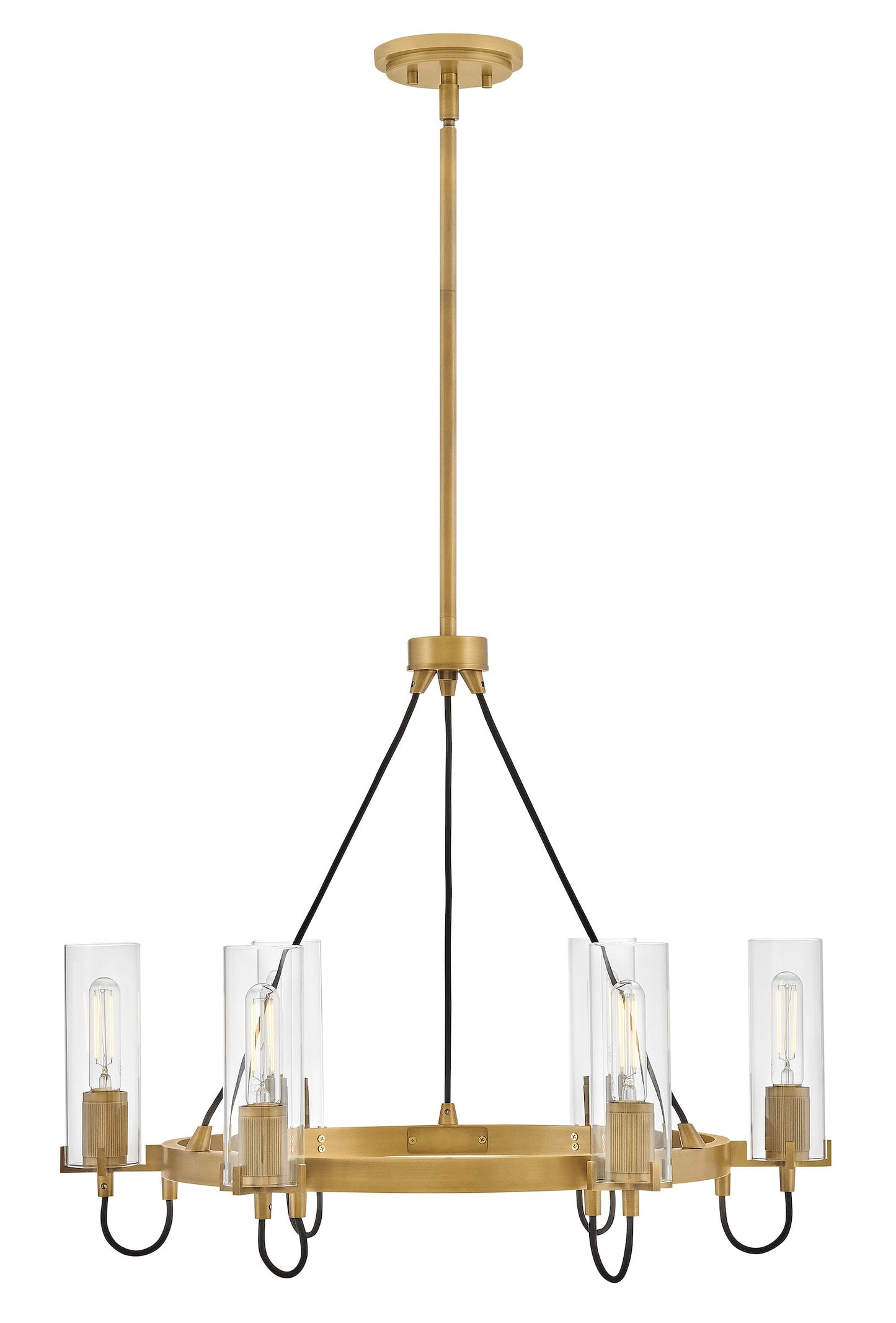 Ryden Medium Chandelier In Light Brass Finish