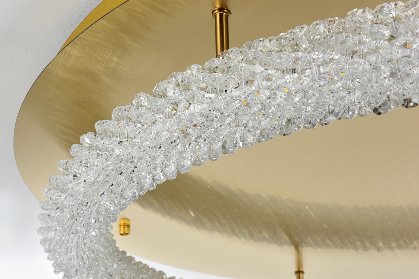 Bowen 33.5 inch LED Flush Mount in Satin Gold