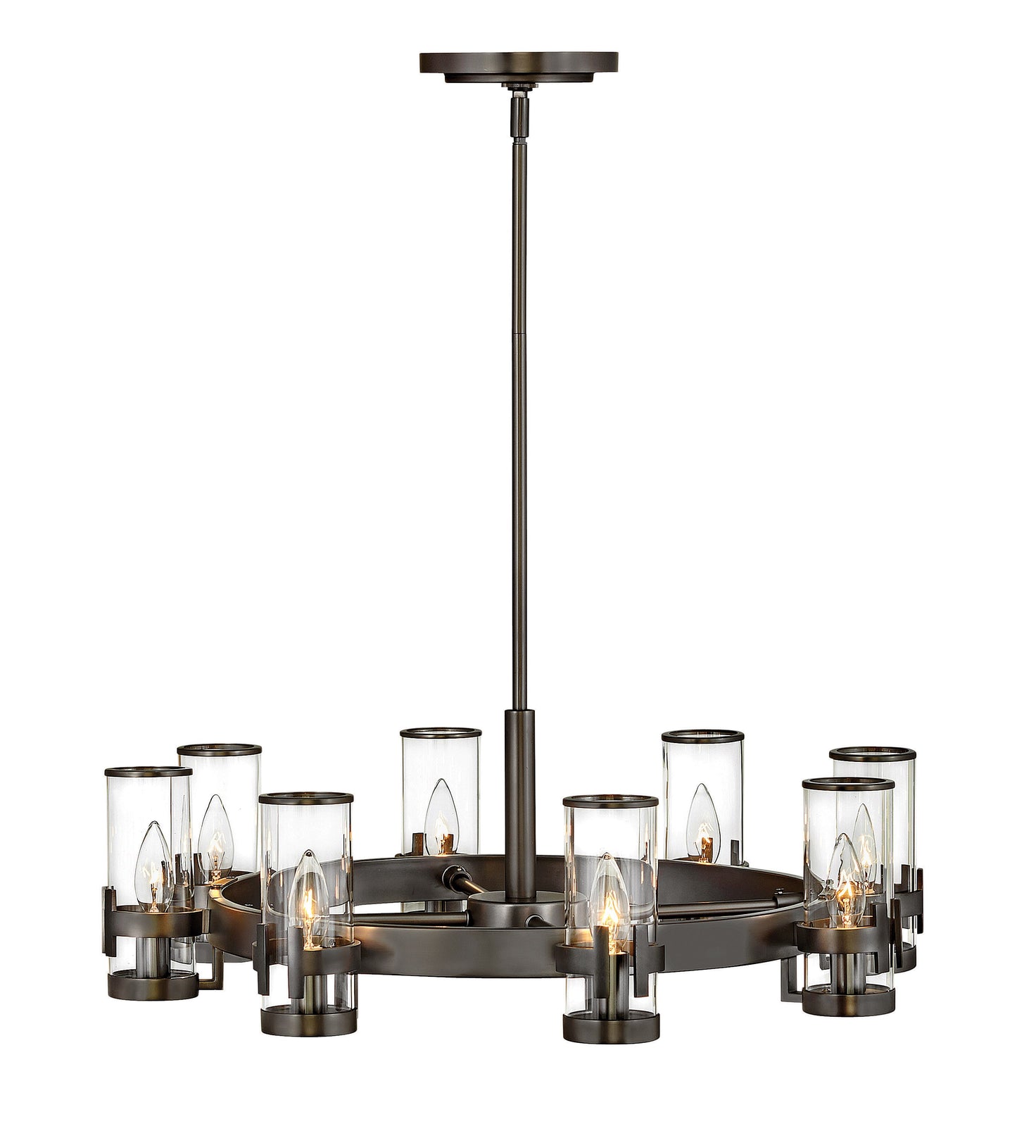 Reeve Medium Single Tier Chandelier In Black Finish