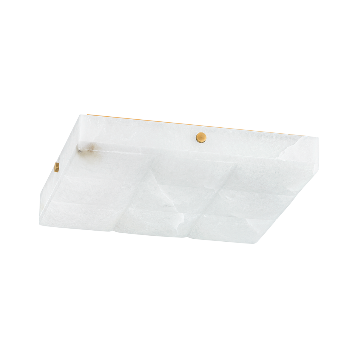 GYPSUM Flush Mount In VINTAGE BRASS Finish