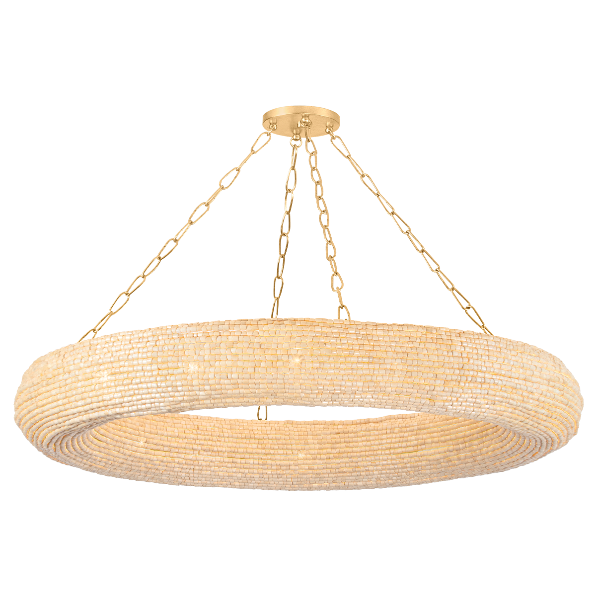 LURE Chandelier In Vintage Gold Leaf Finish