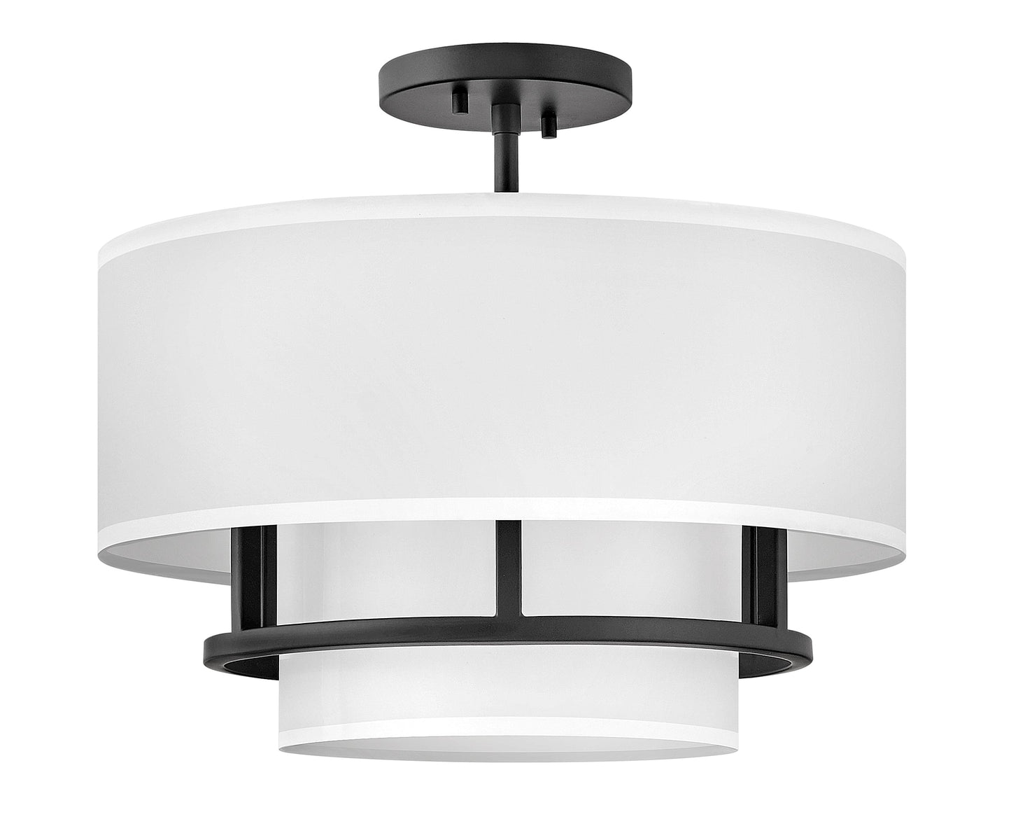 Graham Medium Semi-flush Mount In Black Finish
