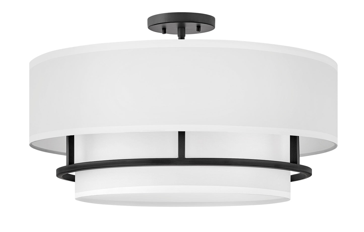 Graham Medium Semi-Flush Mount In Black Finish