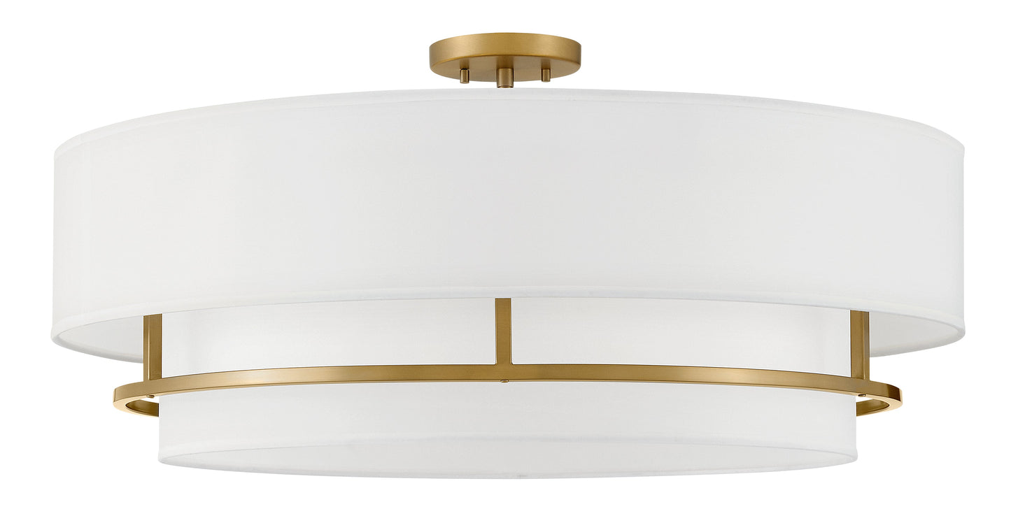 Graham Large Convertible Semi-flush Mount In Light Brass Finish