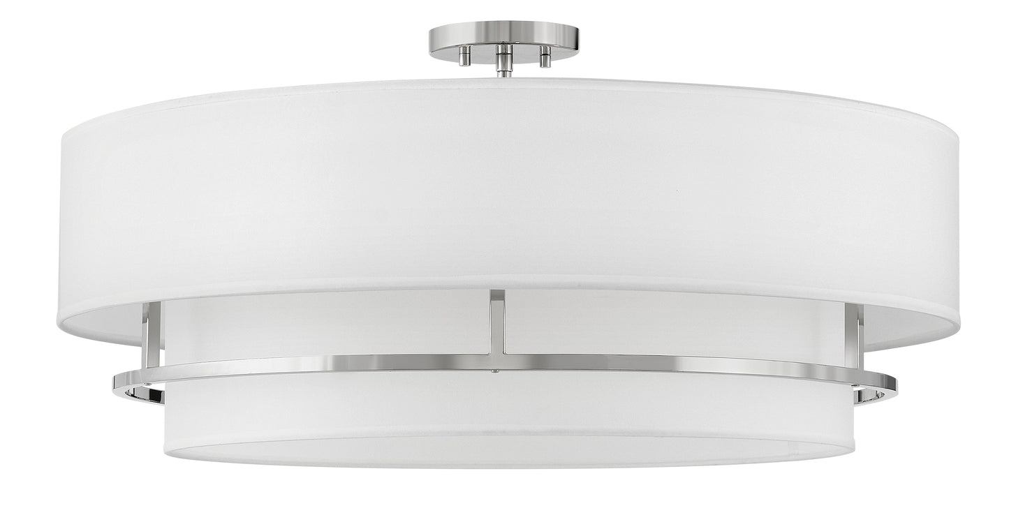 Graham Large Convertible Semi-flush Mount In Polished Nickel Finish