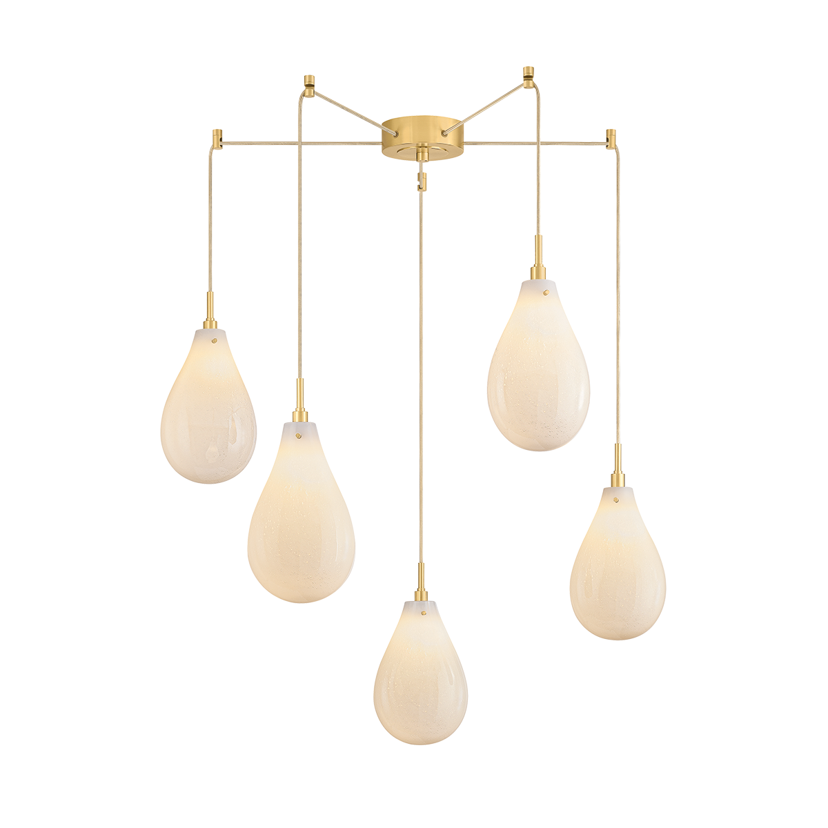 IRONWOOD Chandelier with AGED BRASS Finish