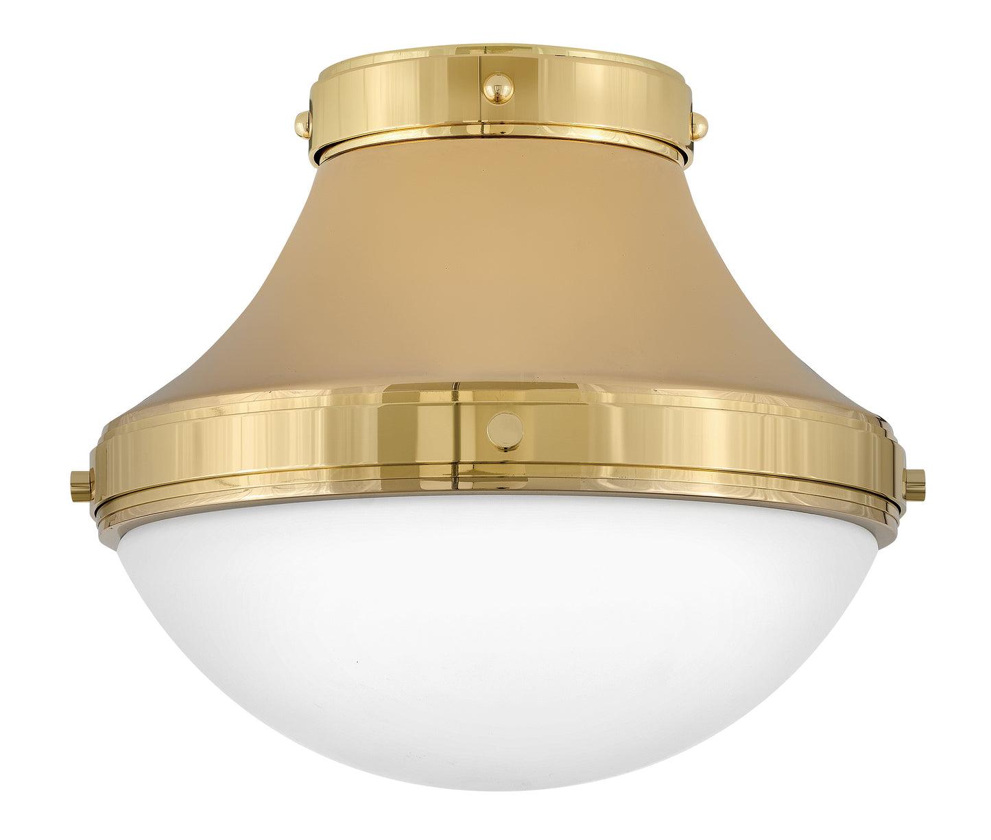 Oliver Medium Flush Mount In Light Brass Finish