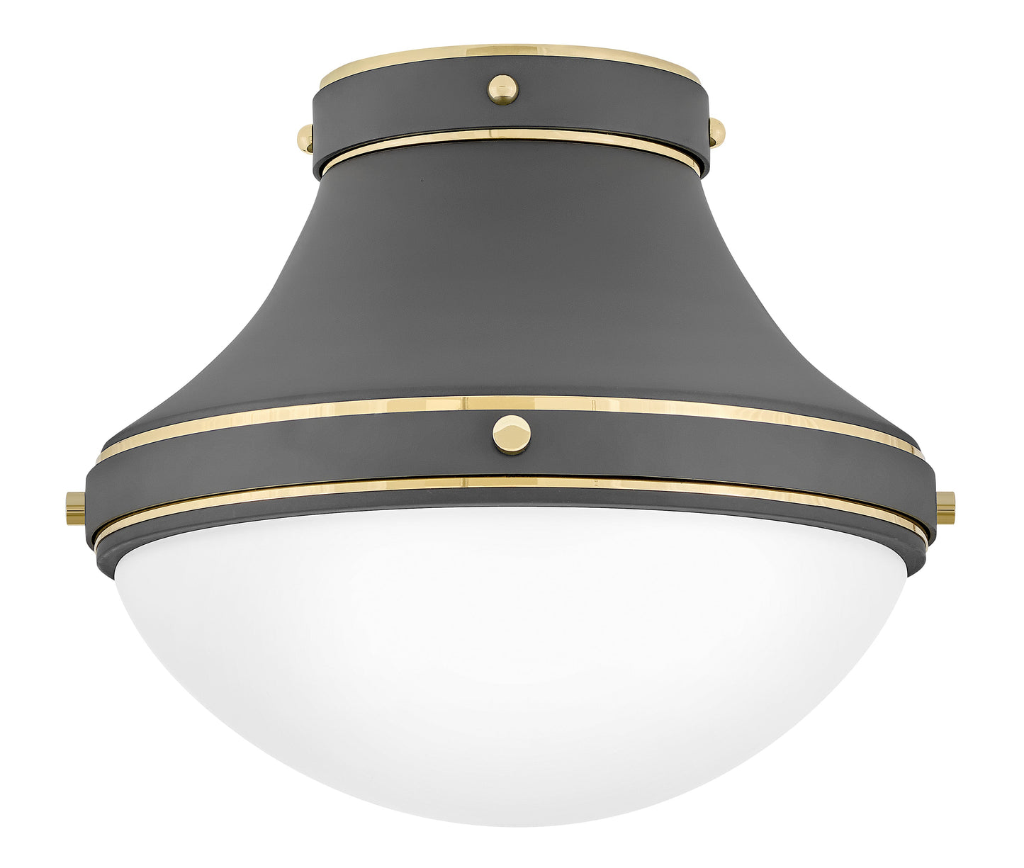 Oliver Medium Flush Mount In Gray Finish