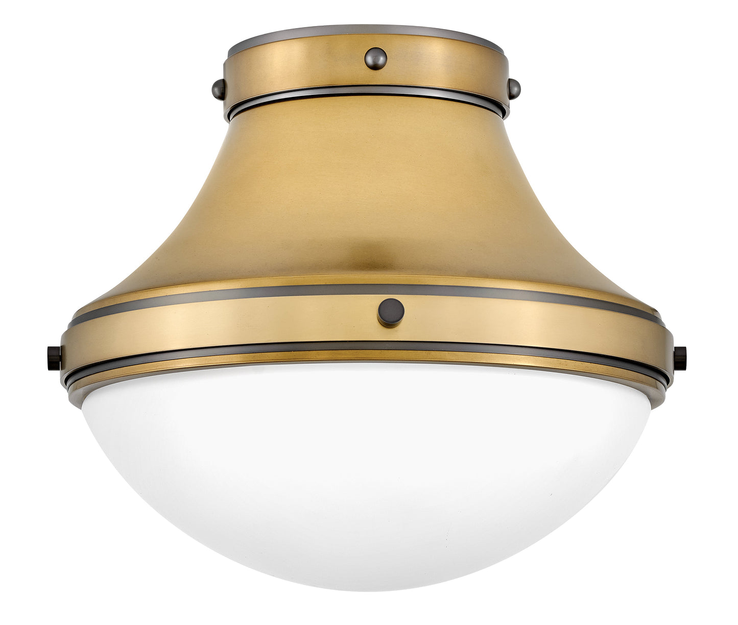 Oliver Medium Flush Mount In Light Brass Finish