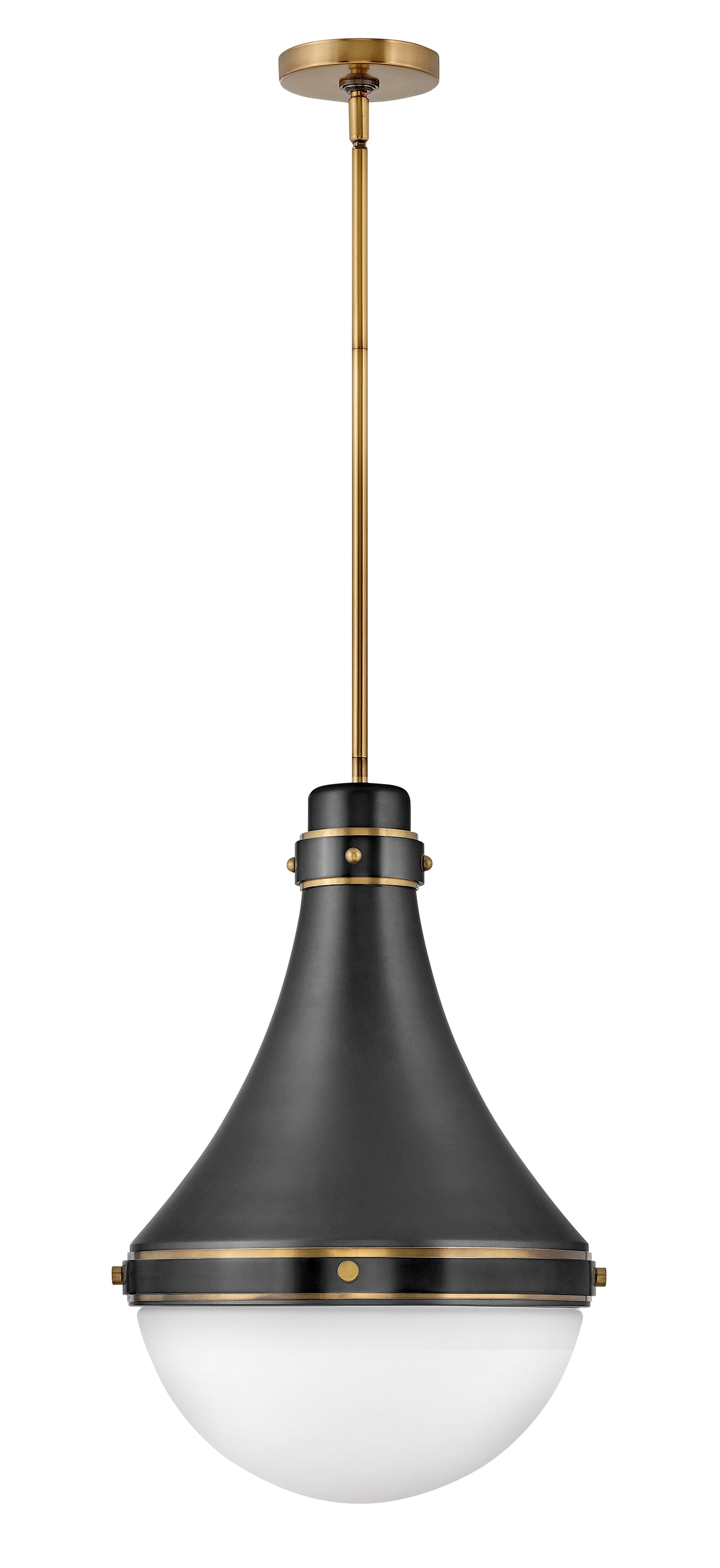 Oliver Medium Pendant In Black Finish