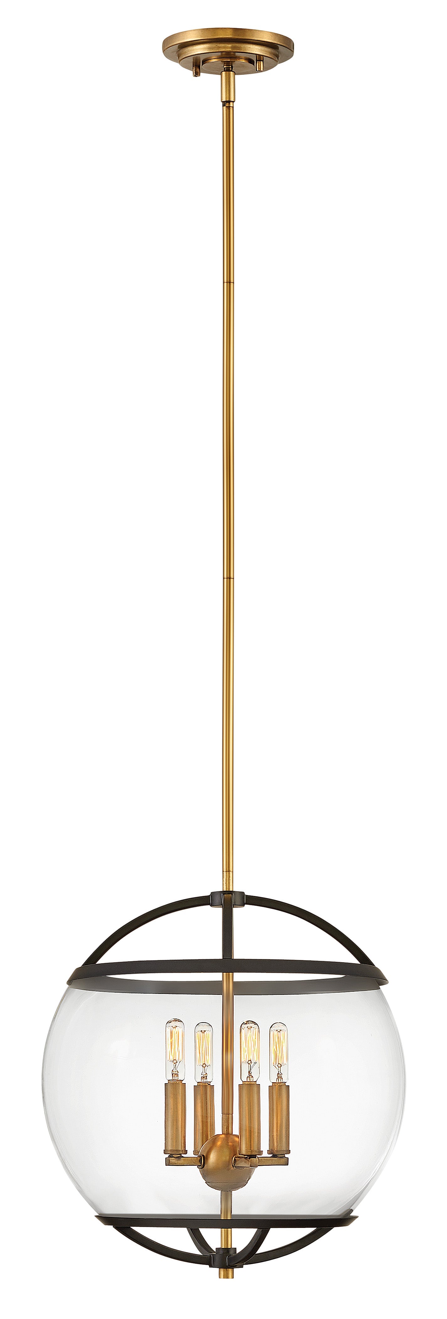 Calvin Medium Orb Pendant In Black Finish