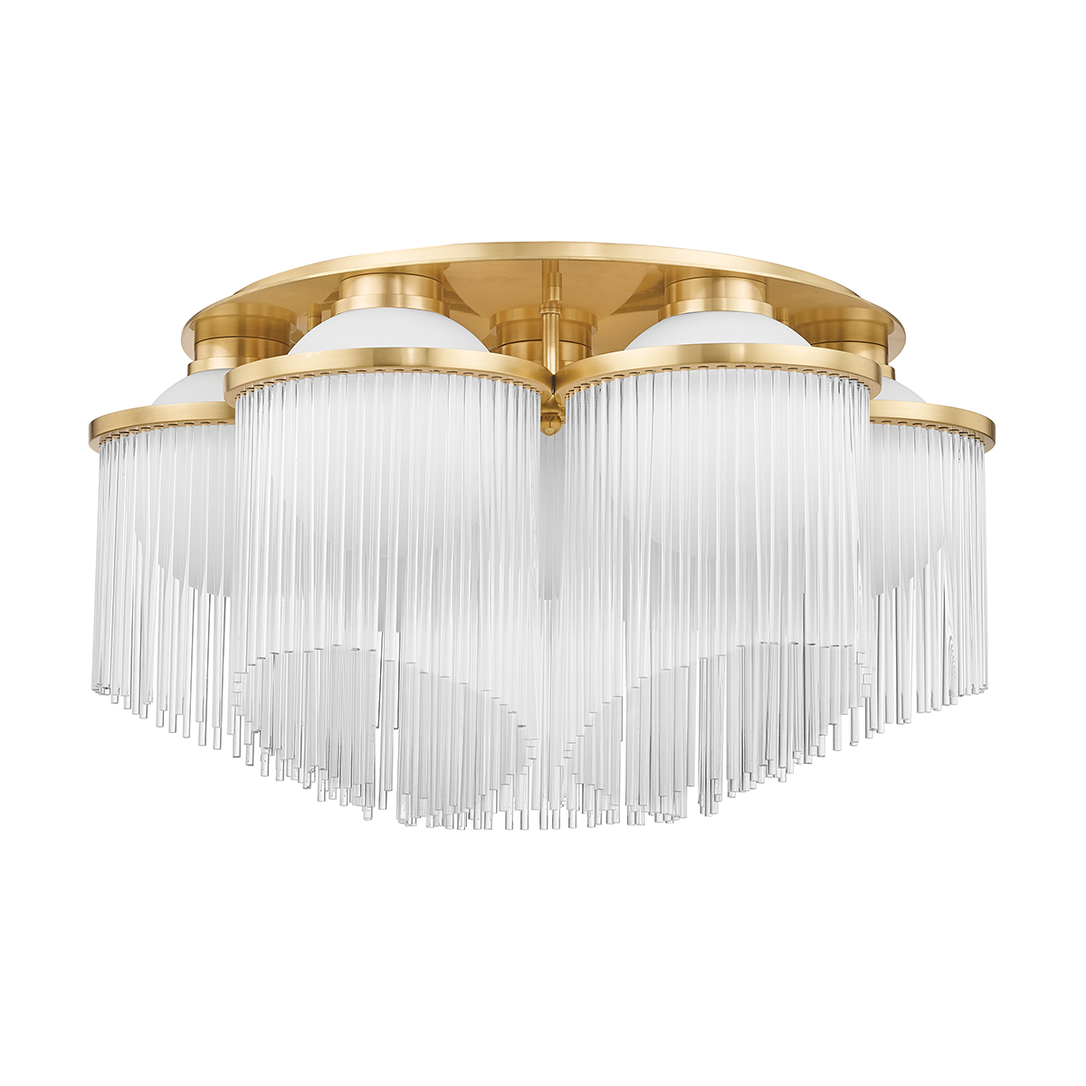 Celestial Semi Flush In AGED BRASS Finish