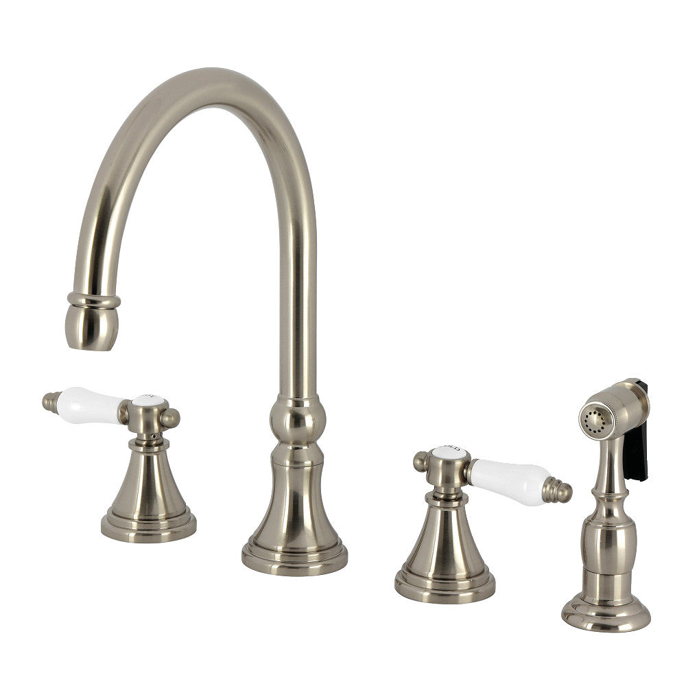 Bel-Air Widespread Kitchen Faucet in Brushed Nickel
