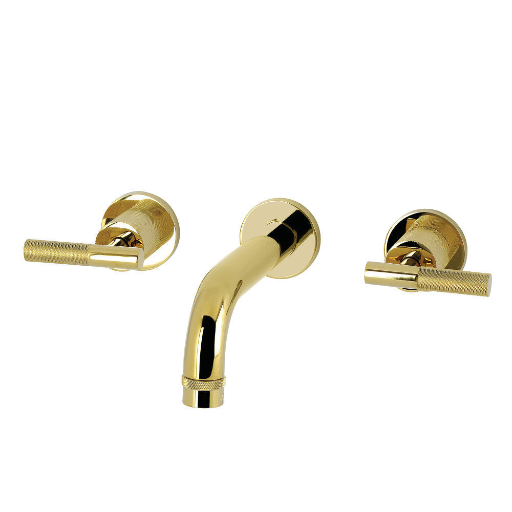 Convergent Wall-Mount Bathroom Faucet in Polished Brass