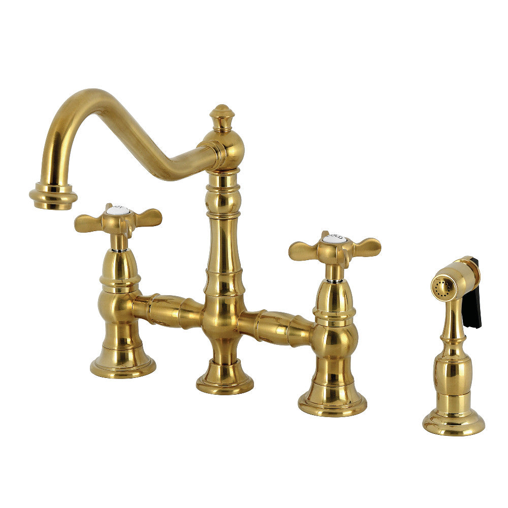 Essex Bridge Kitchen Faucet in Brushed Brass