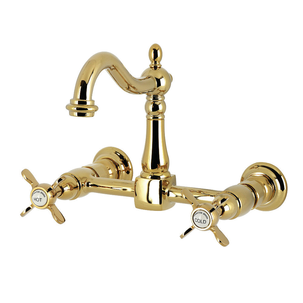 Essex Bridge Kitchen Faucet in Polished Brass