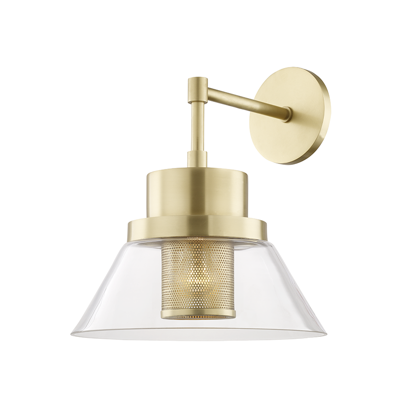 Paoli Wall Sconce with Aged Brass Finish