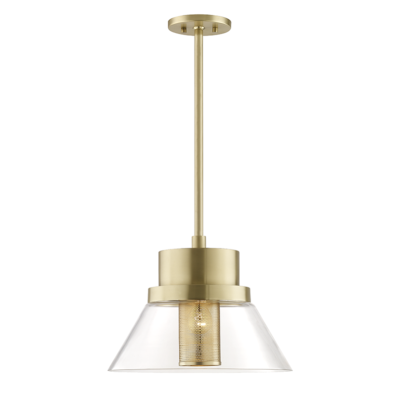 Paoli Pendant with Aged Brass Finish