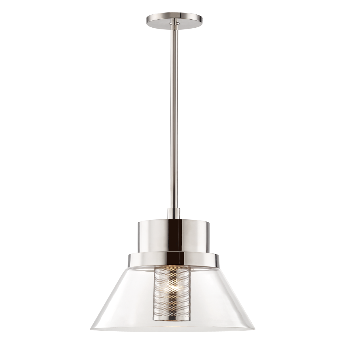 Paoli Pendant with Polished Nickel Finish