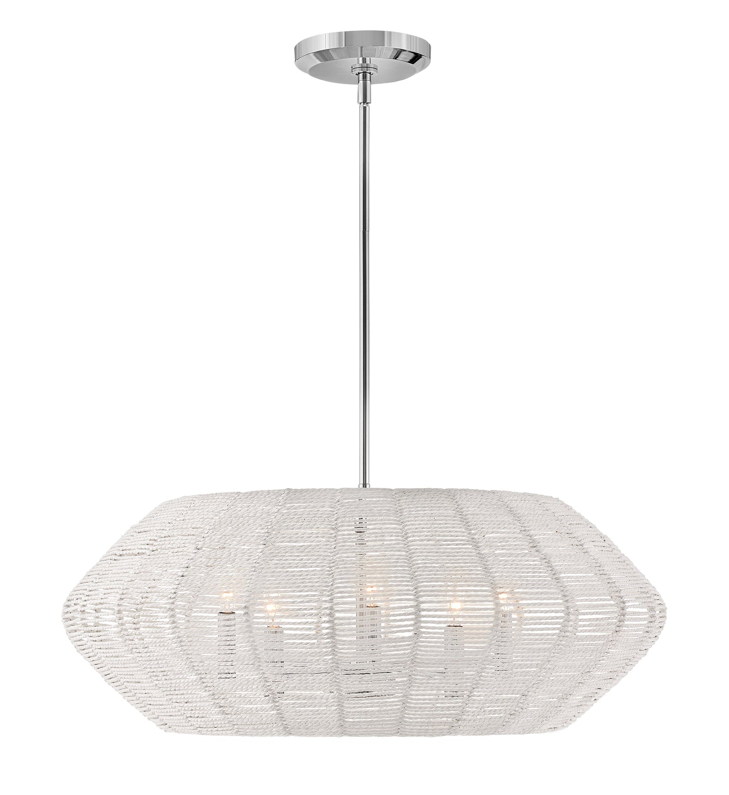 Luca Medium Convertible Drum Chandelier In Chrome Finish