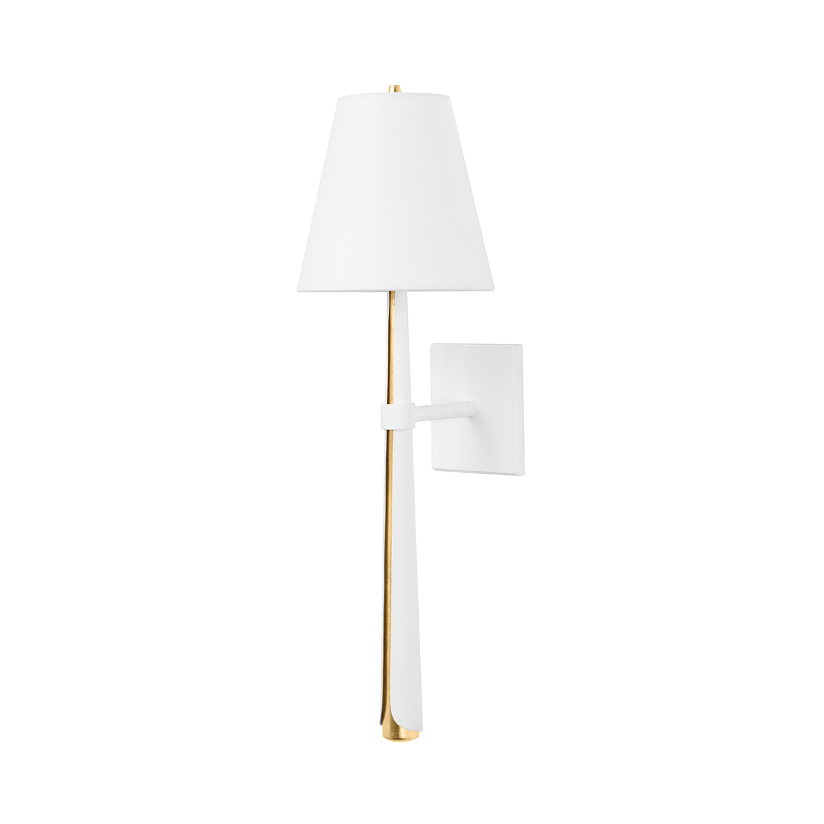 Esmeralda Wall Sconce In VINTAGE GOLD LEAF/GESSO WHITE Finish