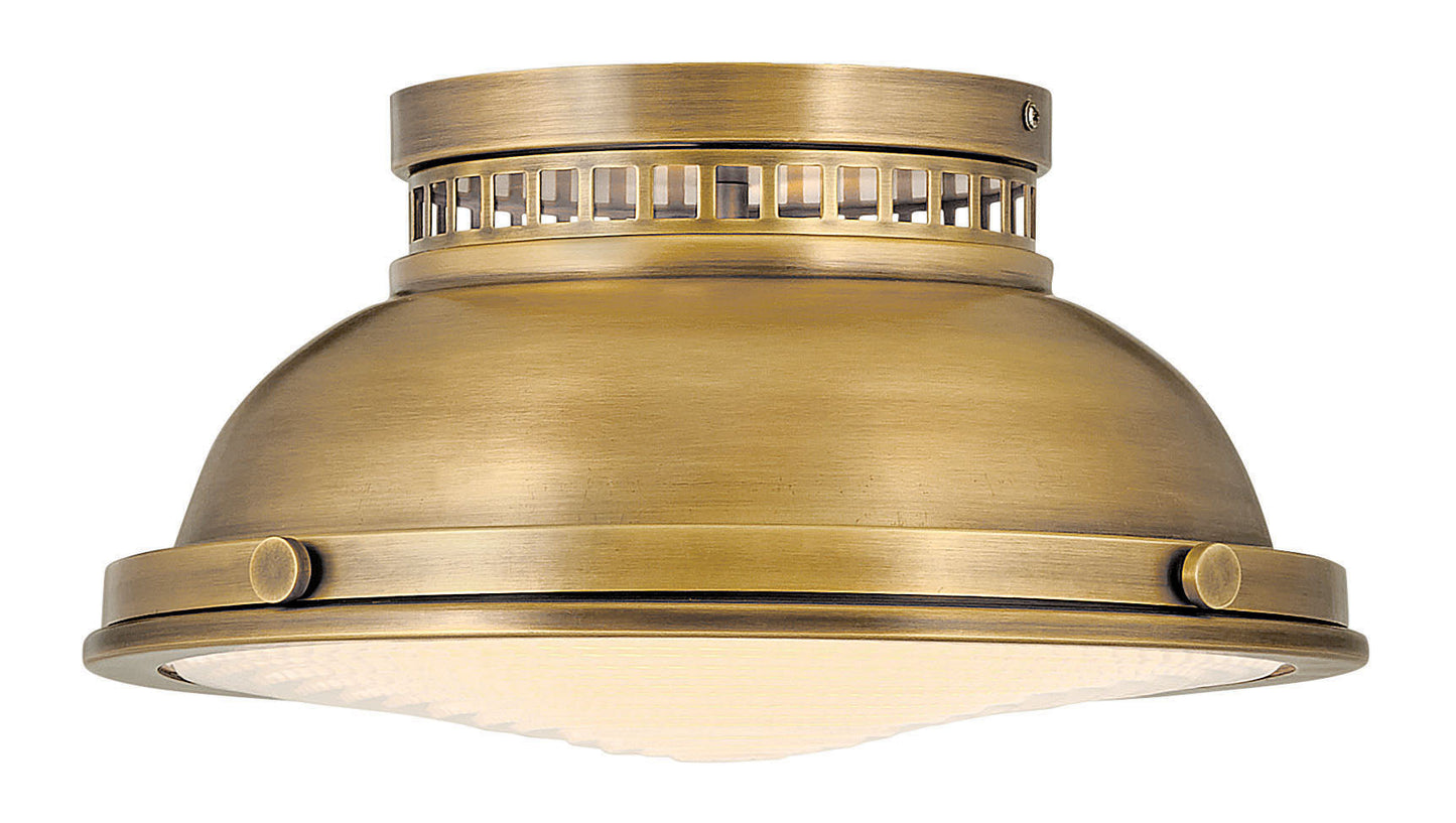 Emery Small Flush Mount In Light Brass Finish