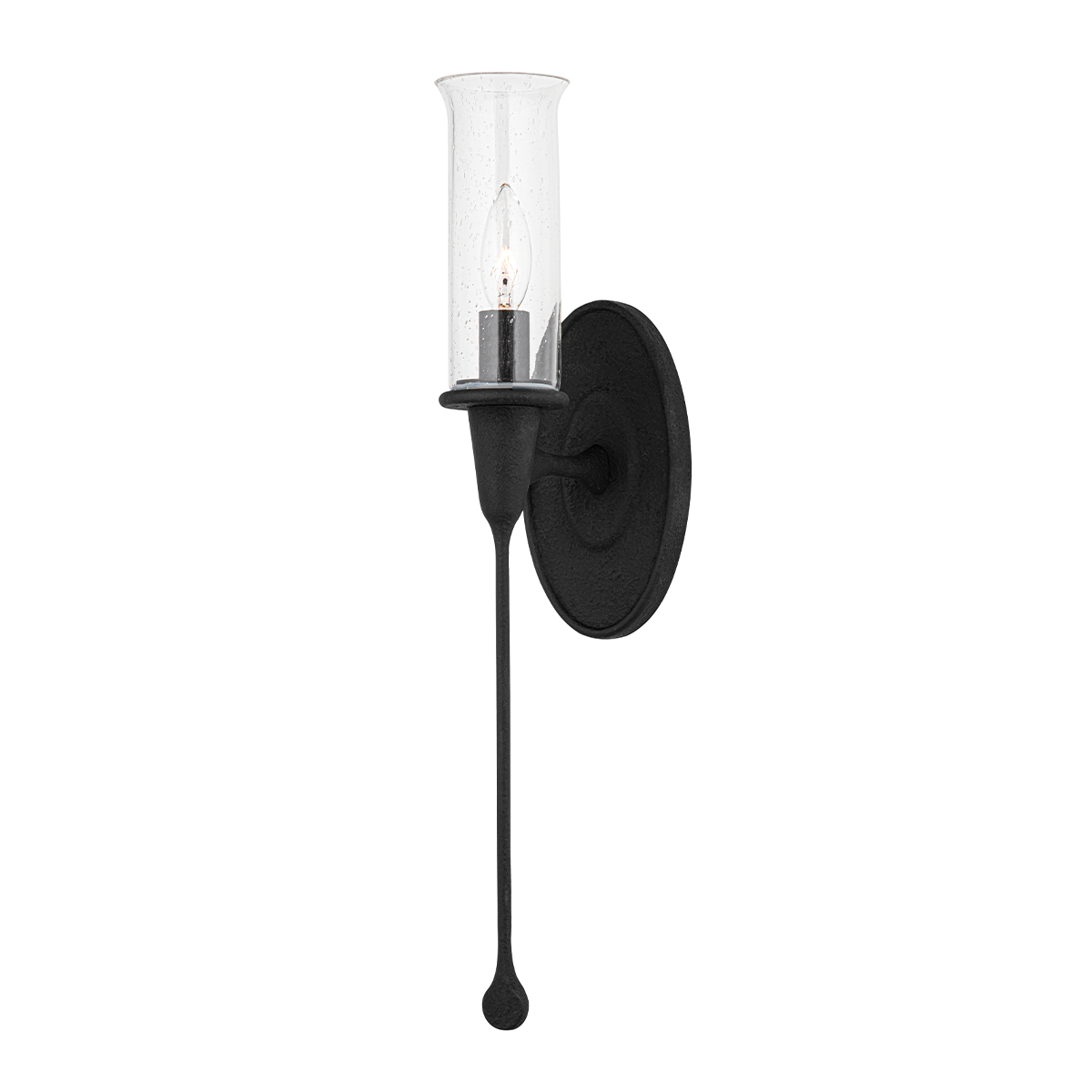 Chisel Wall Sconce with Black Iron Finish