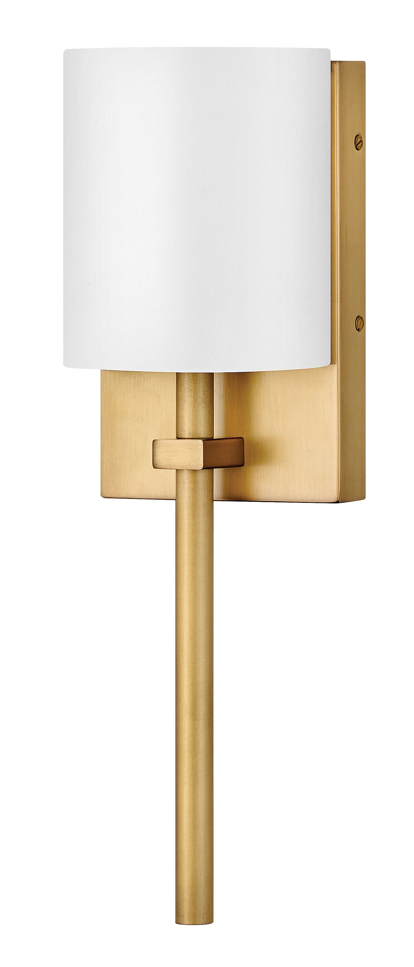 Avenue White Acrylic Small Single Light Sconce In Light Brass Finish
