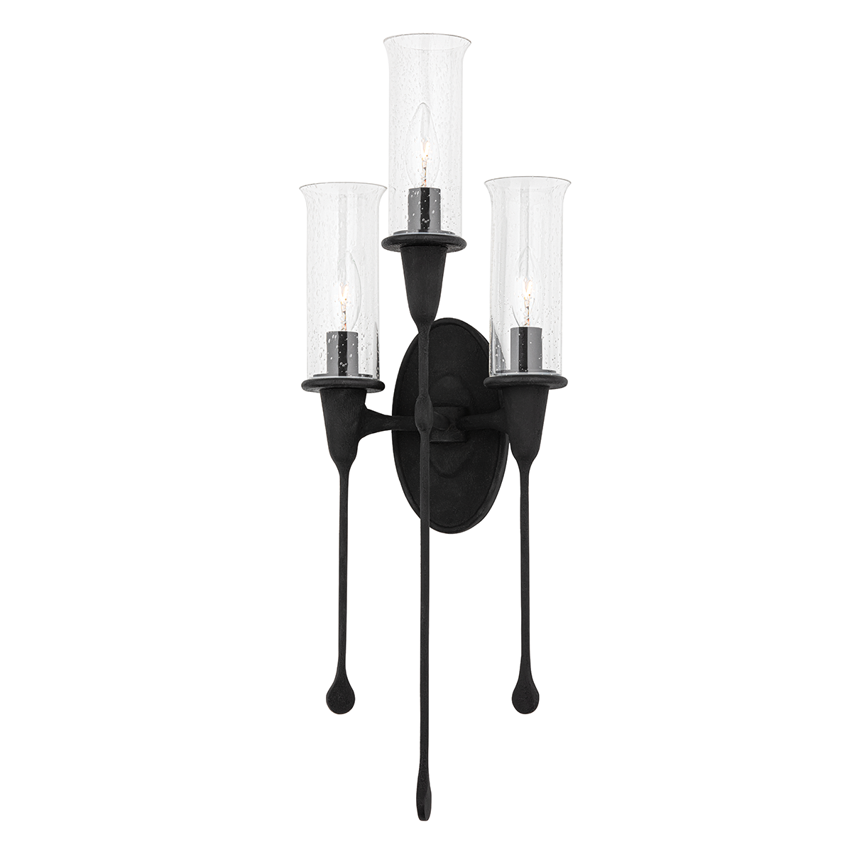 Chisel Wall Sconce with Black Iron Finish