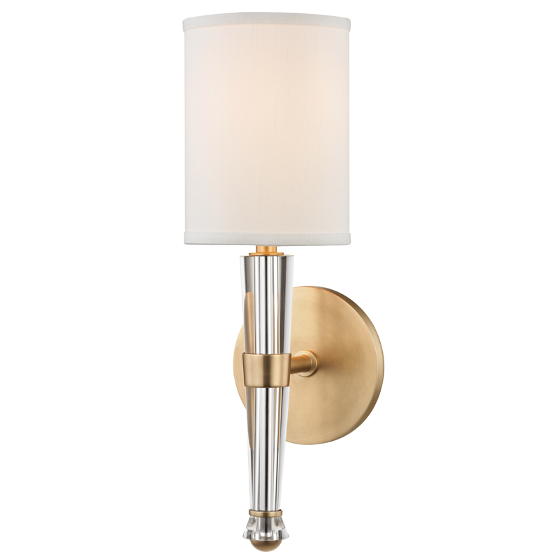 Volta Wall Sconce with Aged Brass Finish