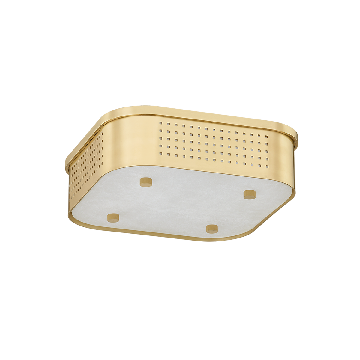 MADISON SQUARE FLUSH MOUNT with AGED BRASS Finish