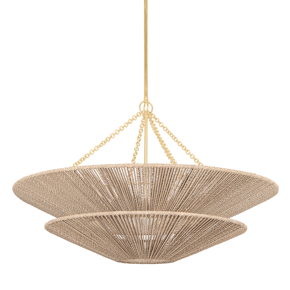 Tropea Chandelier In Gold Leaf Finish