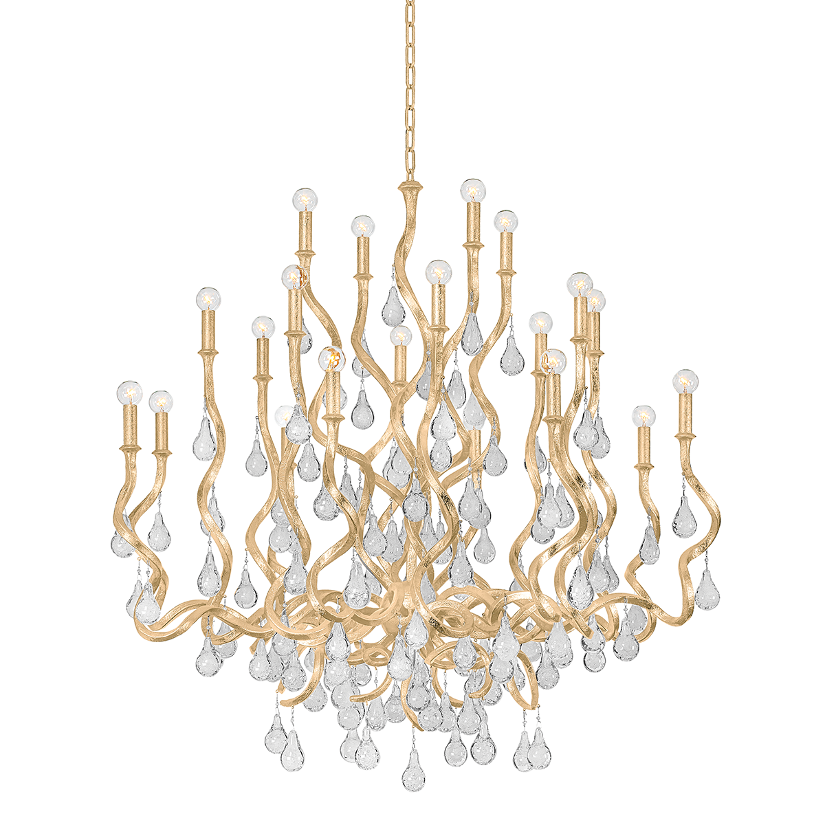 Aveline Chandelier In Gold Leaf Finish