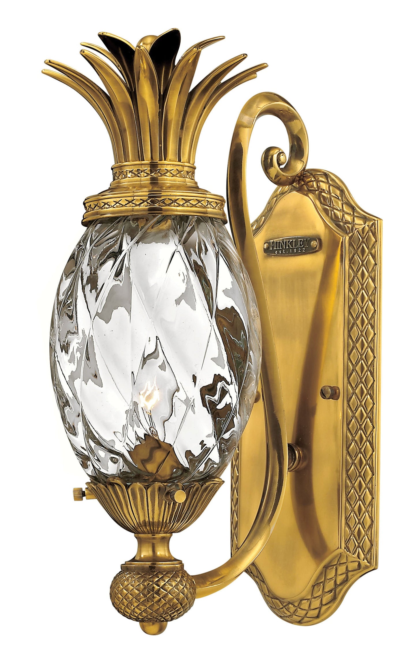 Plantation Medium Single Light Sconce In Gold Finish