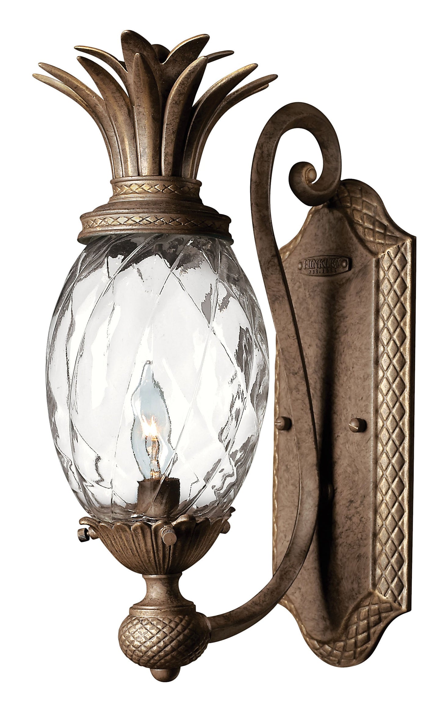 Plantation Medium Single Light Sconce In Light Bronze Finish