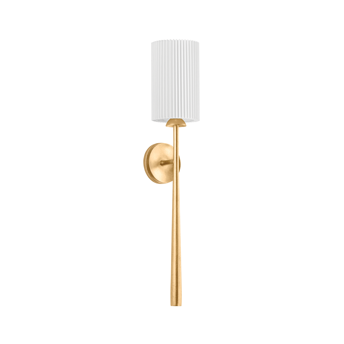 STERLING WALL SCONCE with VINTAGE GOLD LEAF Finish