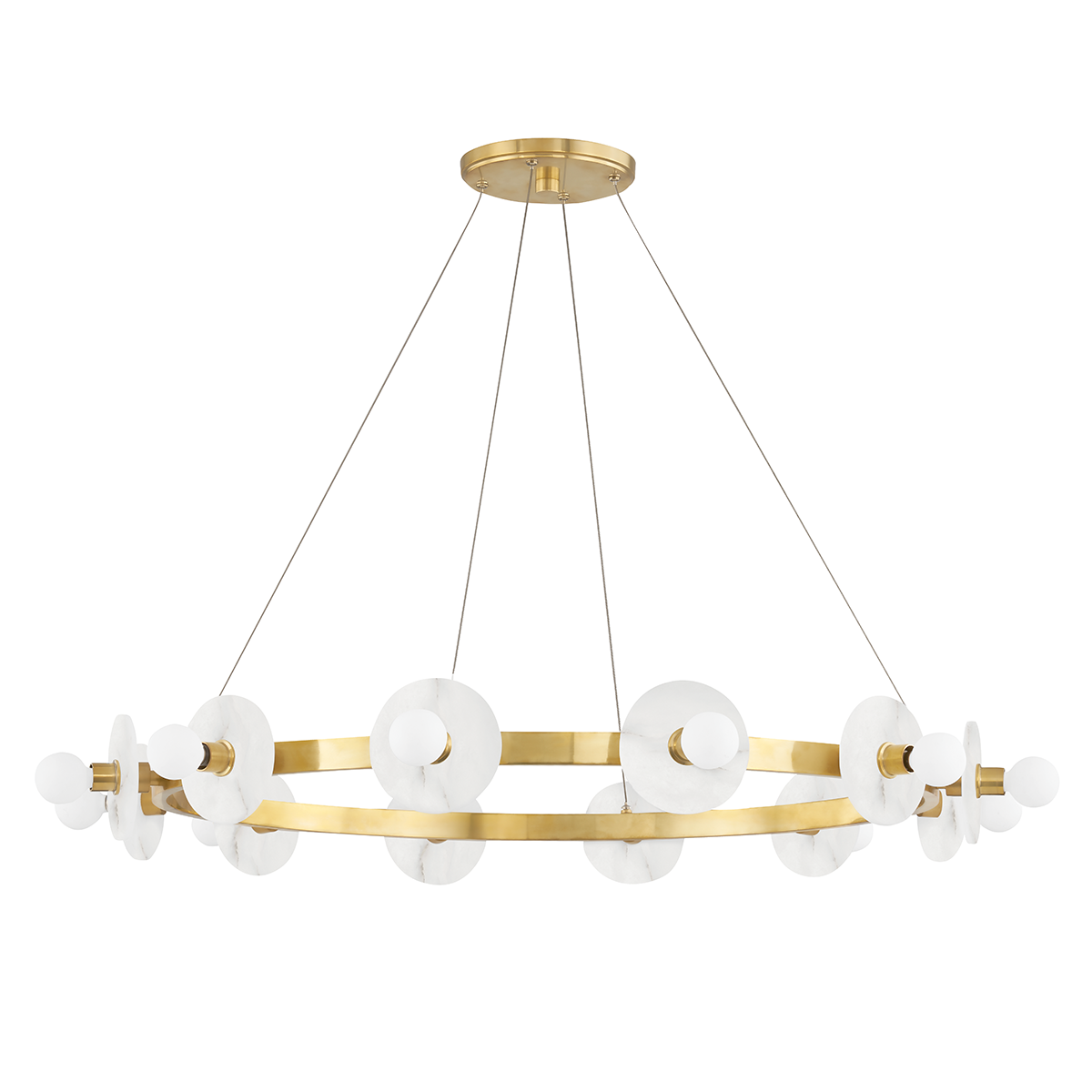 Austen Chandelier with Aged Brass Finish