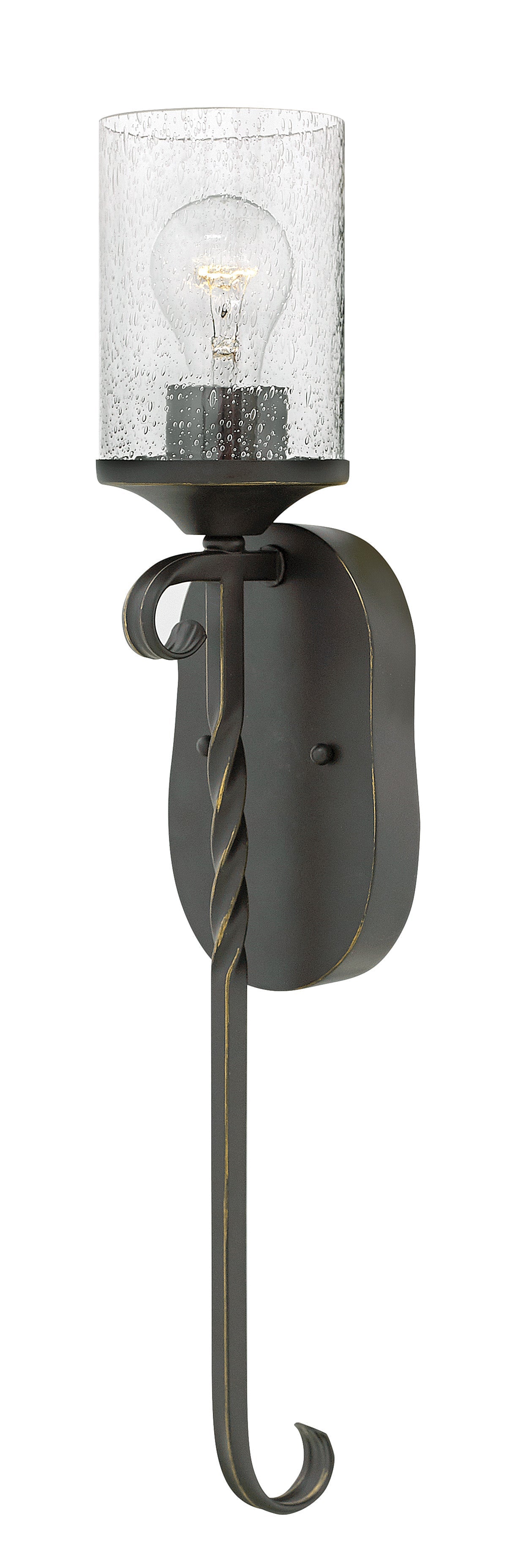 Casa Large Single Light Sconce In Black Finish