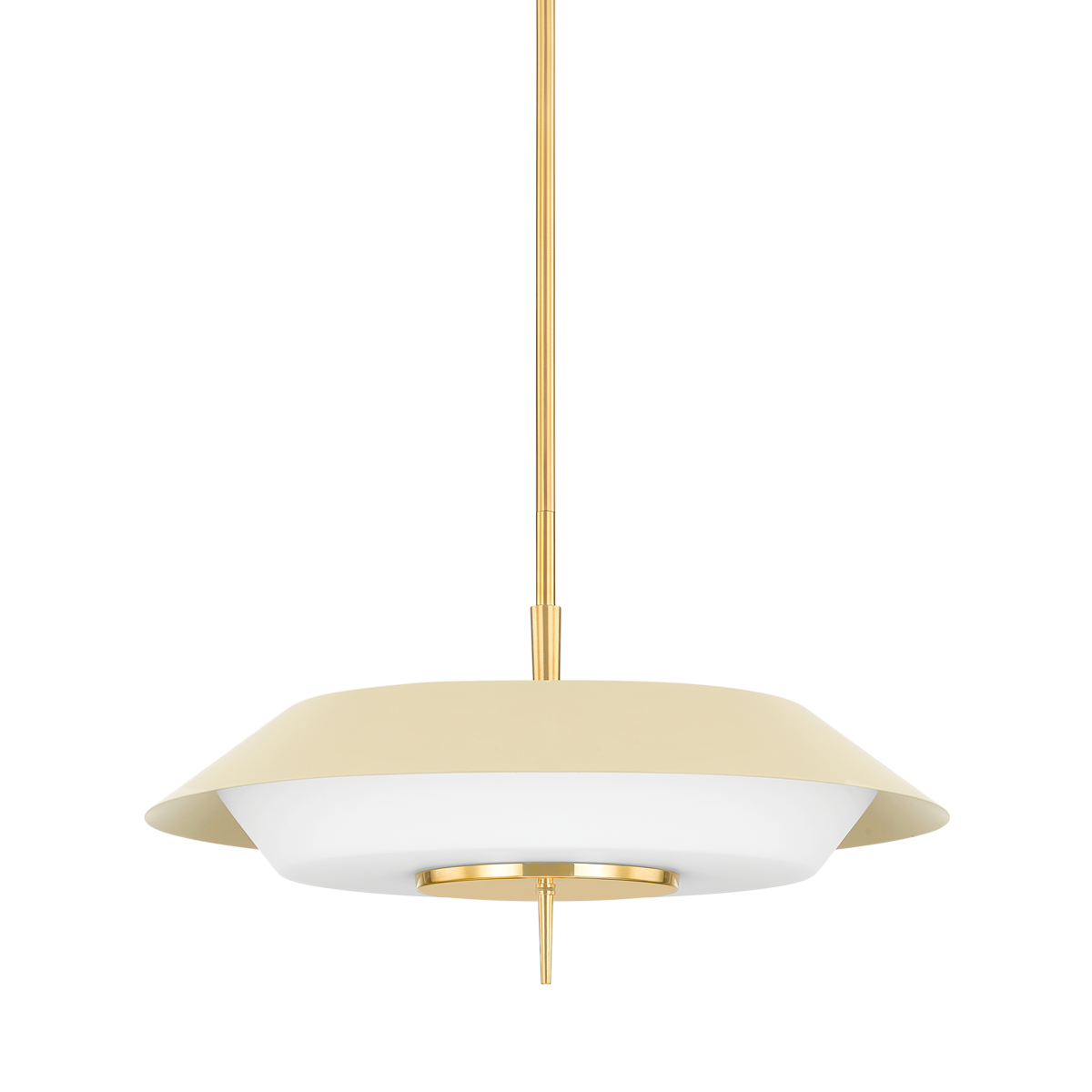 Westport Pendant with Aged Brass/ Soft Sand Finish
